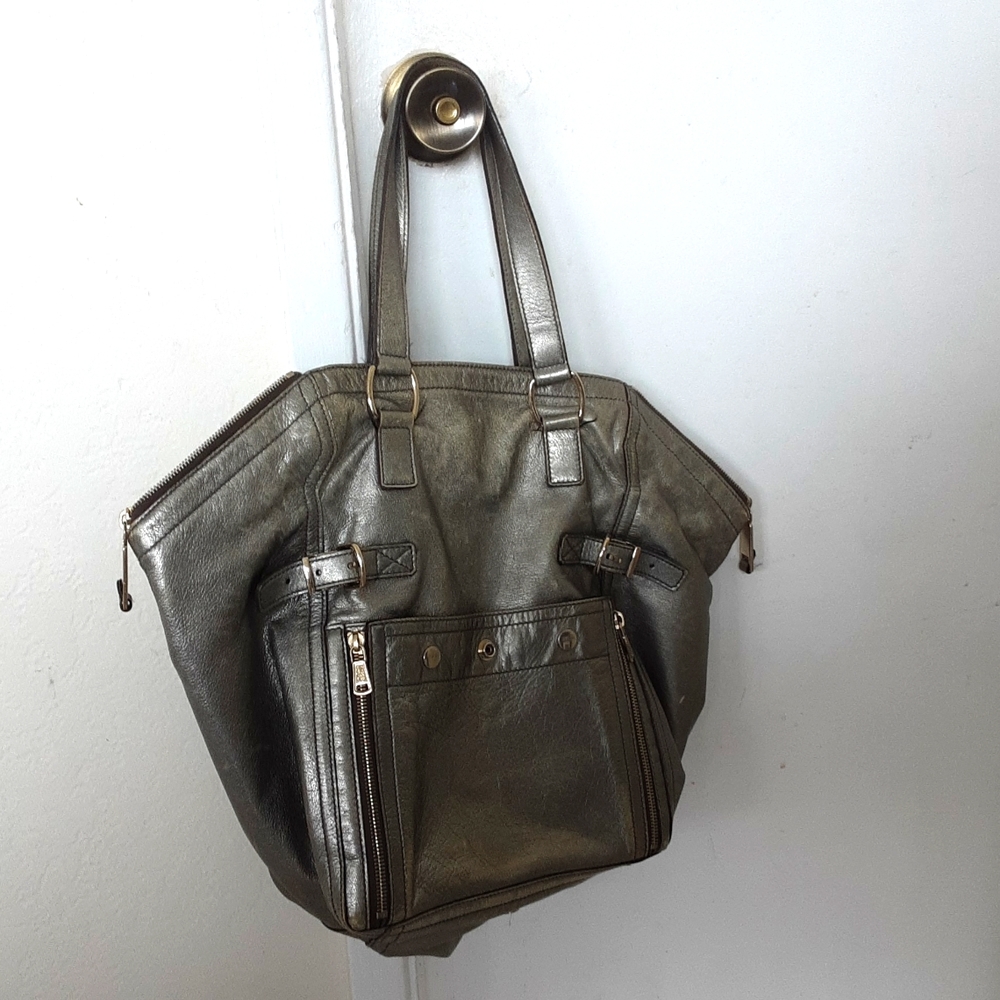 Ysl Silver Large Rive Gauche Handbag - image 1